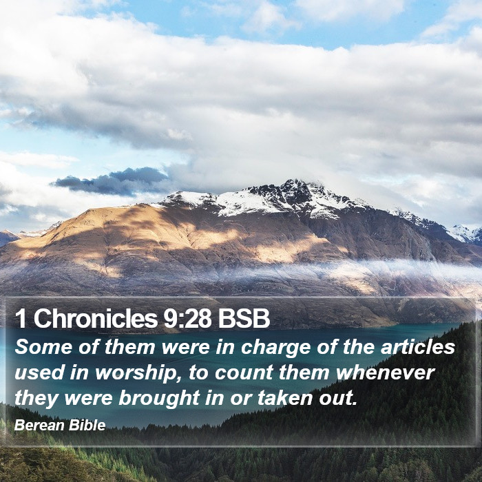 1 Chronicles 9:28 BSB Bible Study