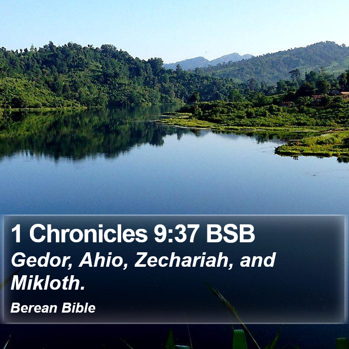 1 Chronicles 9:37 BSB Bible Study