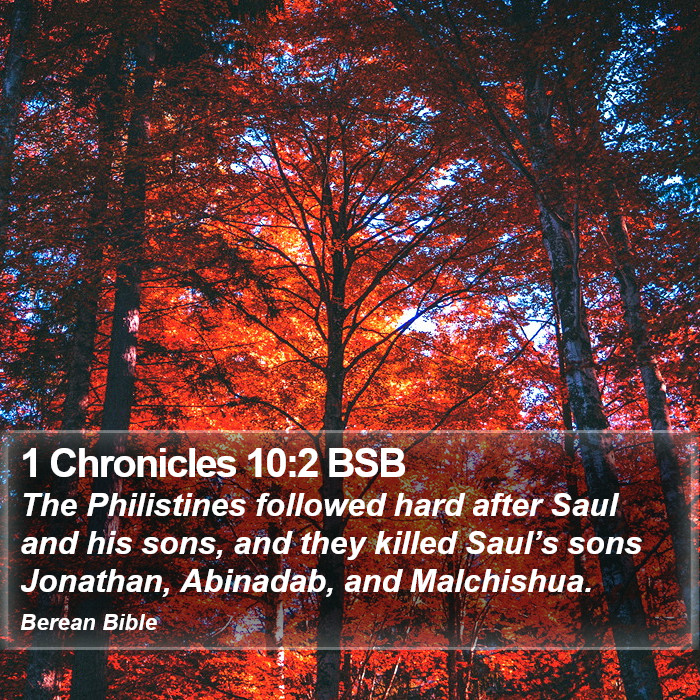 1 Chronicles 10:2 BSB Bible Study