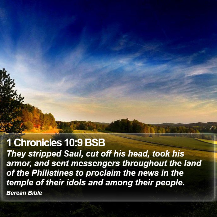 1 Chronicles 10:9 BSB Bible Study