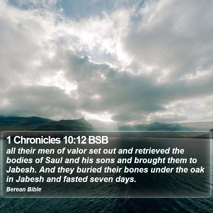 1 Chronicles 10:12 BSB Bible Study