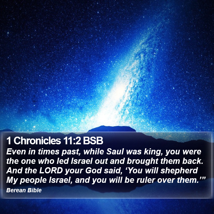 1 Chronicles 11:2 BSB Bible Study