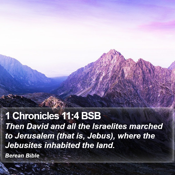 1 Chronicles 11:4 BSB Bible Study