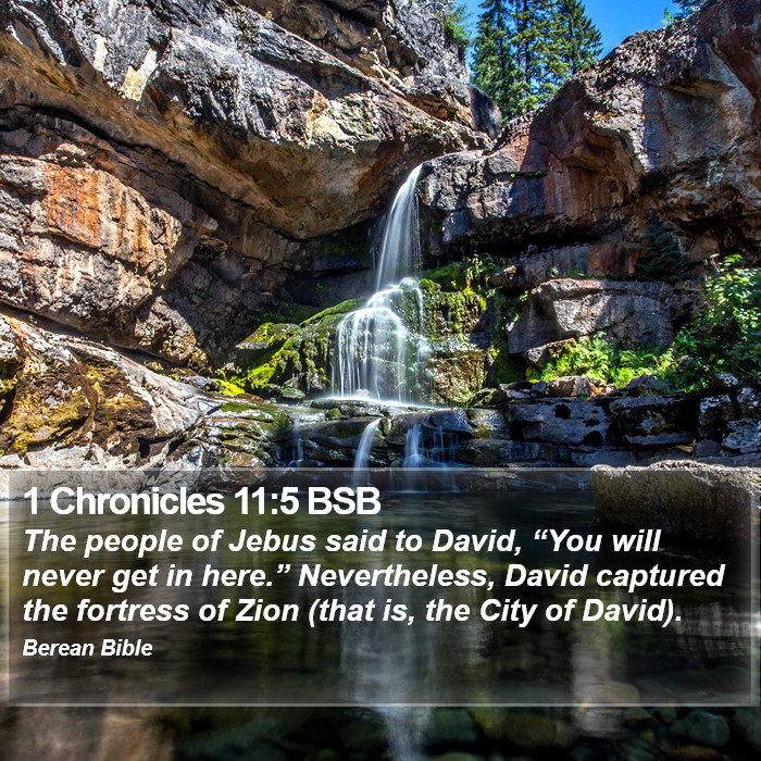 1 Chronicles 11:5 BSB Bible Study