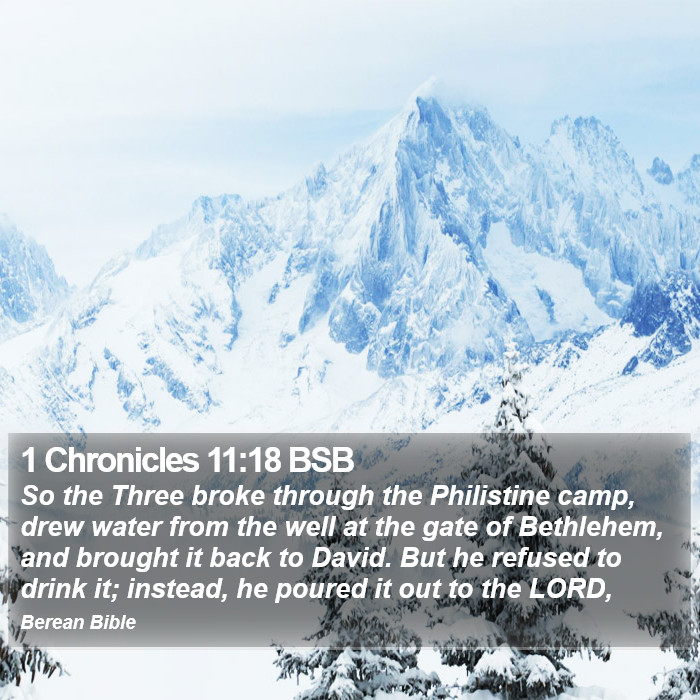 1 Chronicles 11:18 BSB Bible Study