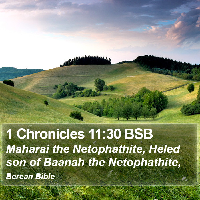 1 Chronicles 11:30 BSB Bible Study