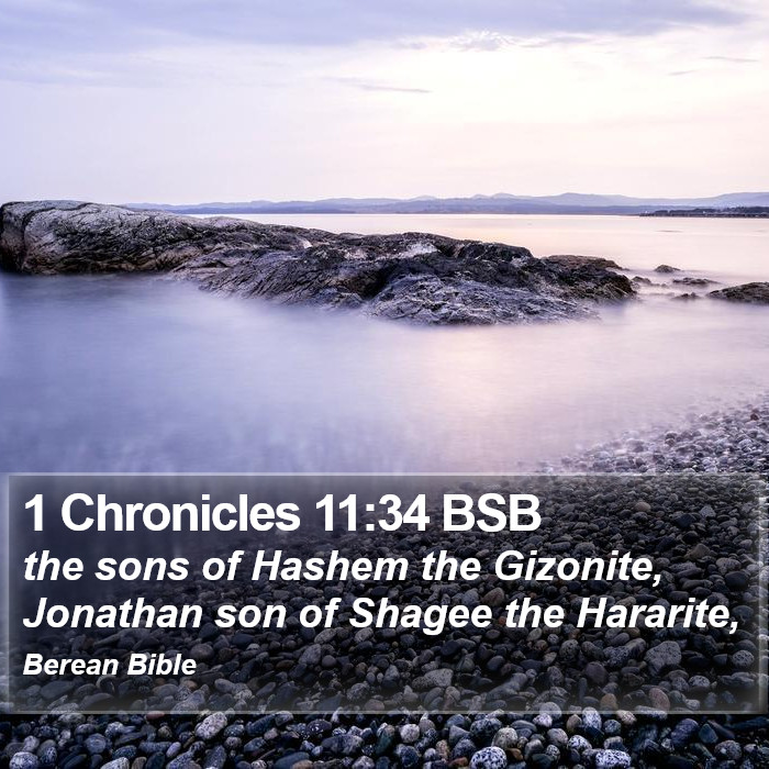 1 Chronicles 11:34 BSB Bible Study