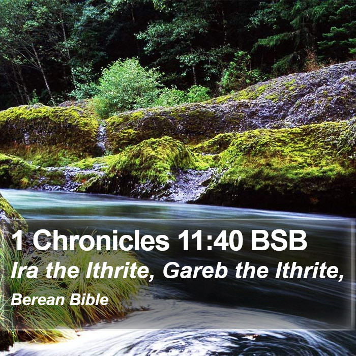 1 Chronicles 11:40 BSB Bible Study