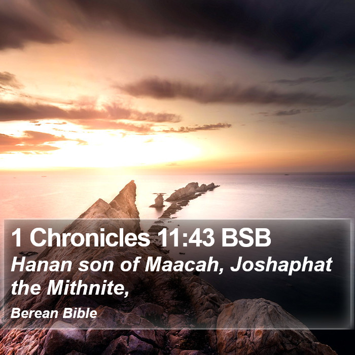 1 Chronicles 11:43 BSB Bible Study