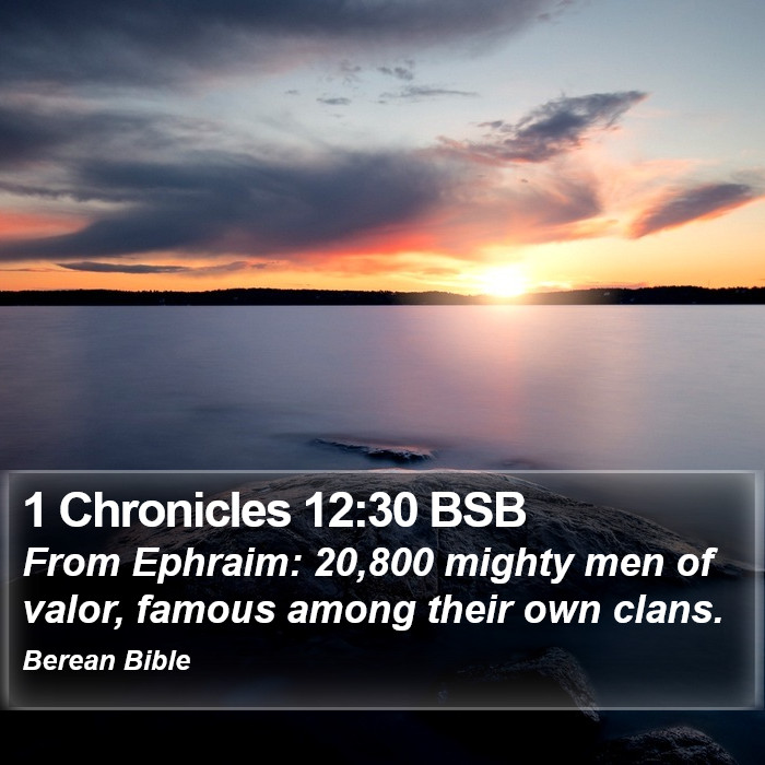 1 Chronicles 12:30 BSB Bible Study