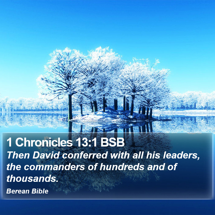 1 Chronicles 13:1 BSB Bible Study