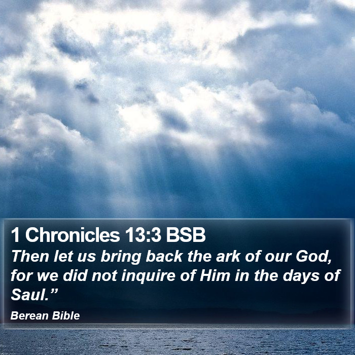 1 Chronicles 13:3 BSB Bible Study