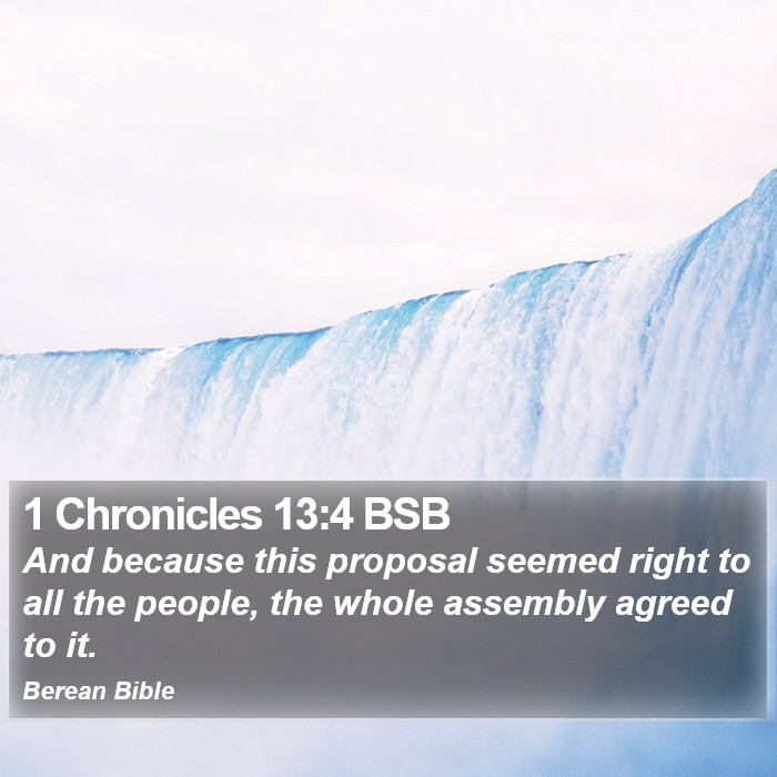 1 Chronicles 13:4 BSB Bible Study