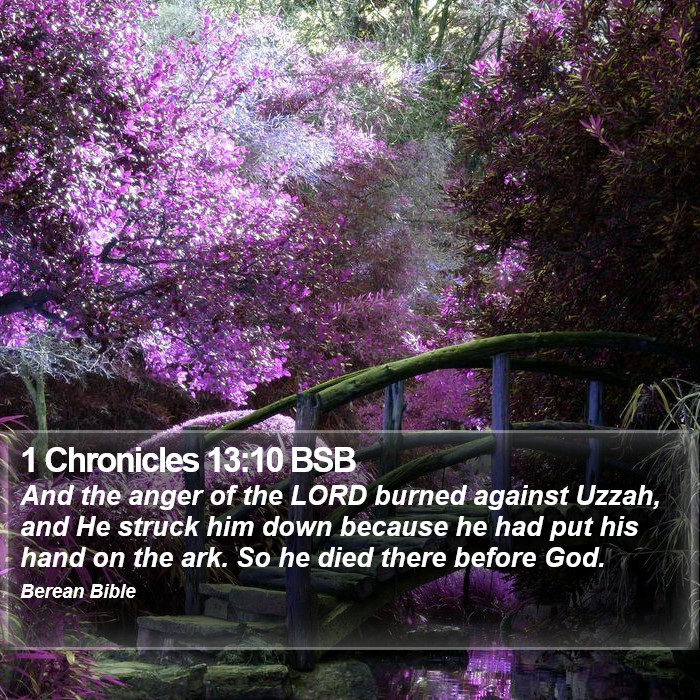 1 Chronicles 13:10 BSB Bible Study