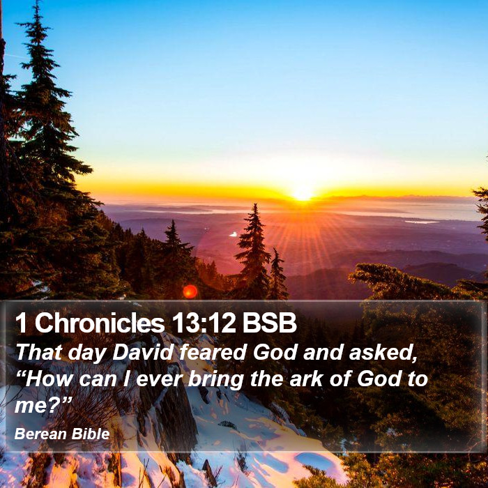 1 Chronicles 13:12 BSB Bible Study