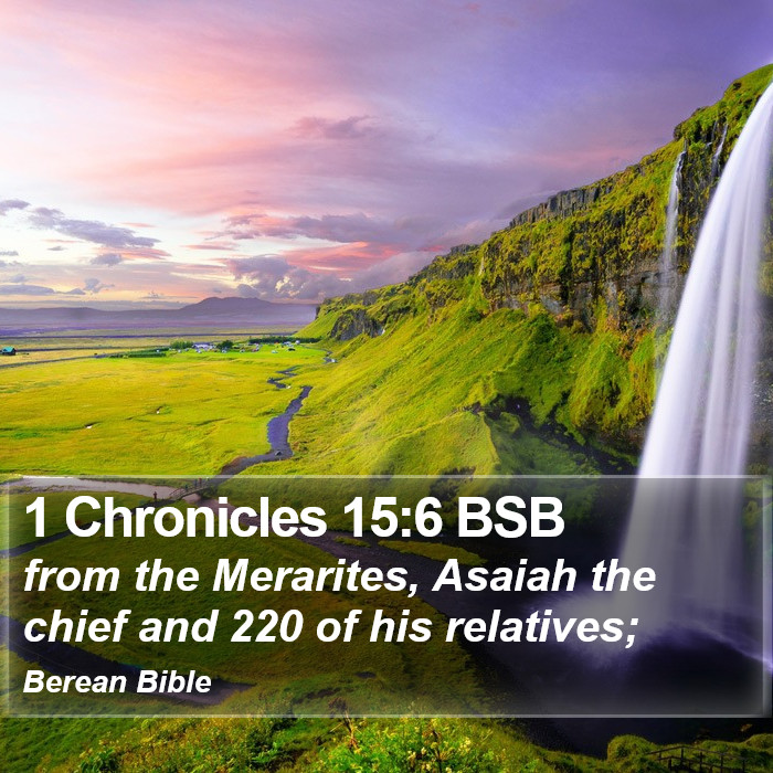 1 Chronicles 15:6 BSB Bible Study