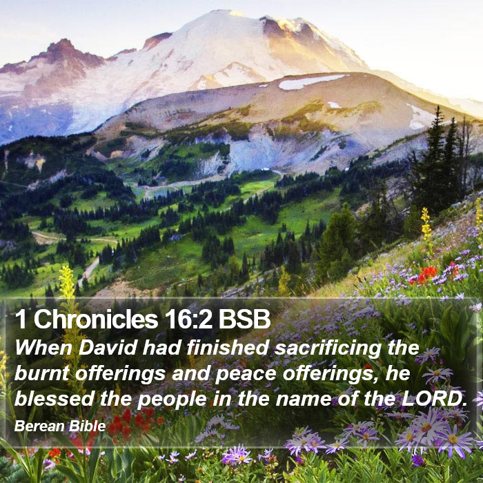 1 Chronicles 16:2 BSB Bible Study