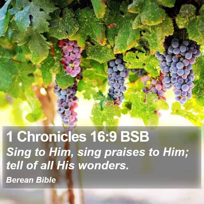 1 Chronicles 16:9 BSB Bible Study