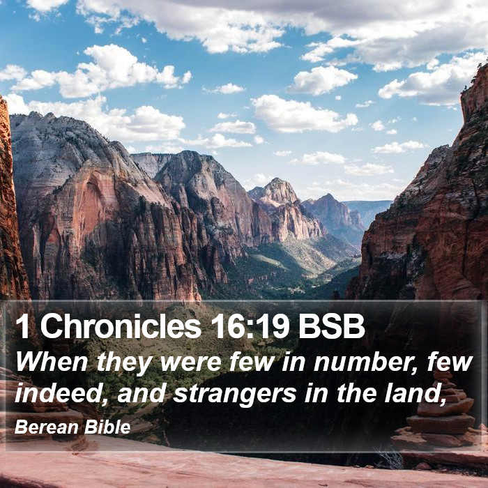 1 Chronicles 16:19 BSB Bible Study