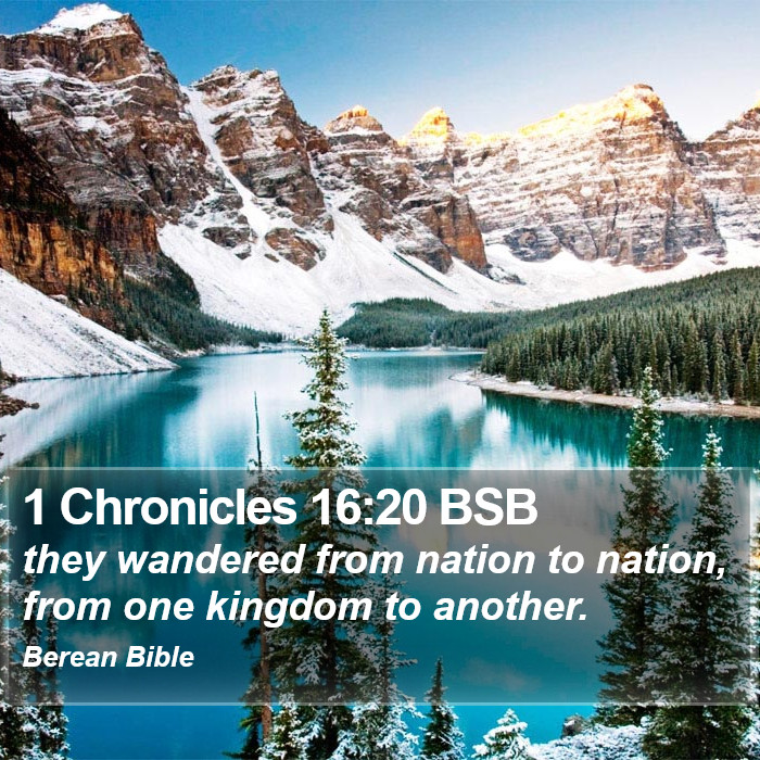 1 Chronicles 16:20 BSB Bible Study