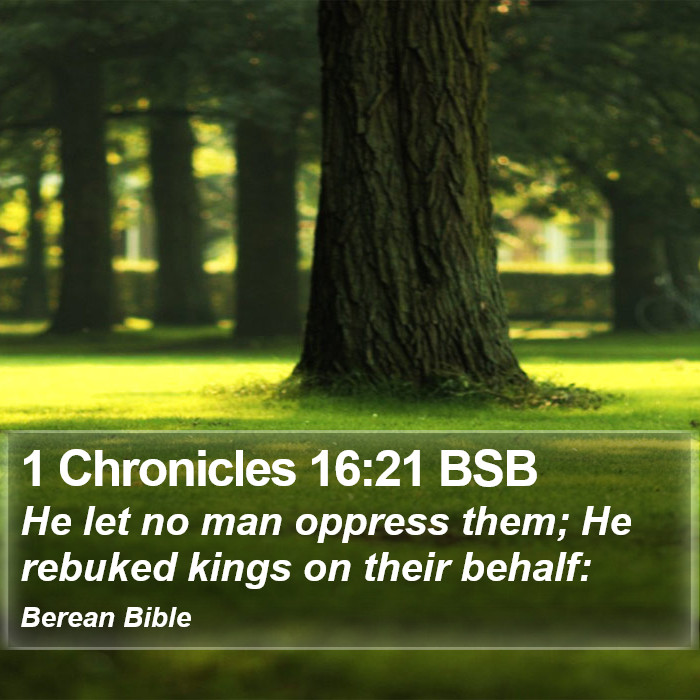 1 Chronicles 16:21 BSB Bible Study