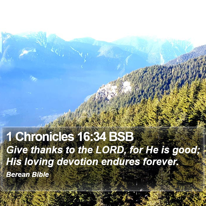 1 Chronicles 16:34 BSB Bible Study