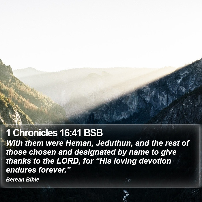 1 Chronicles 16:41 BSB Bible Study