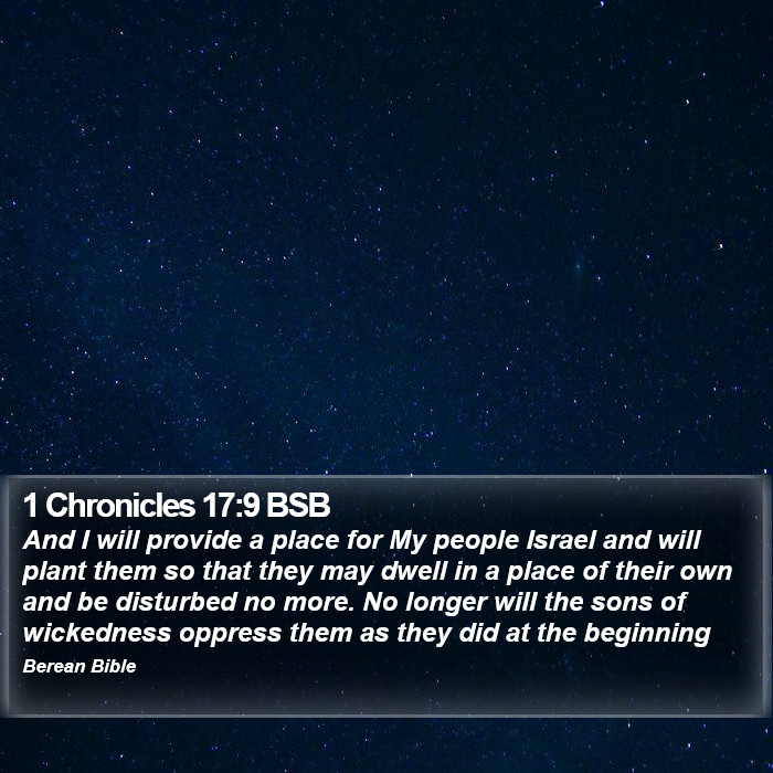 1 Chronicles 17:9 BSB Bible Study