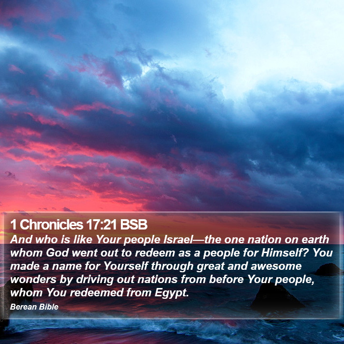 1 Chronicles 17:21 BSB Bible Study