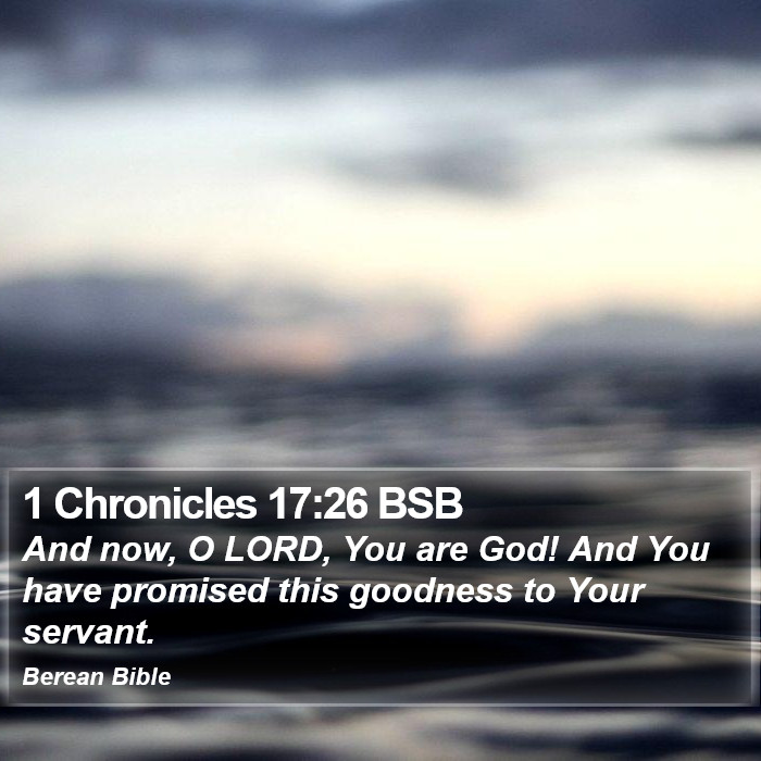 1 Chronicles 17:26 BSB Bible Study