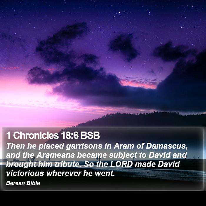 1 Chronicles 18:6 BSB Bible Study