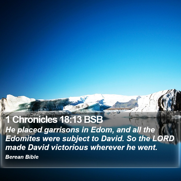 1 Chronicles 18:13 BSB Bible Study