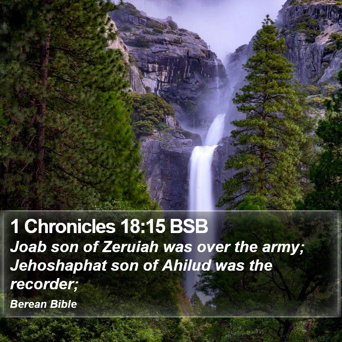 1 Chronicles 18:15 BSB Bible Study