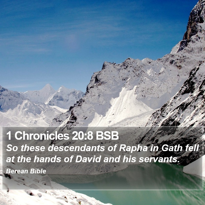 1 Chronicles 20:8 BSB Bible Study