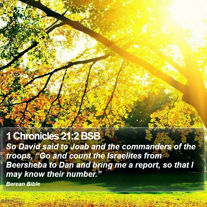 1 Chronicles 21:2 BSB Bible Study