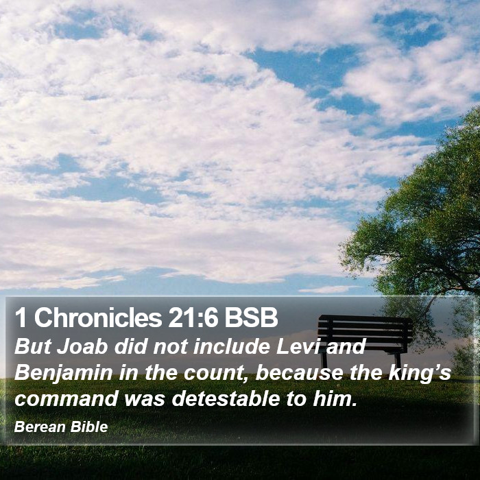 1 Chronicles 21:6 BSB Bible Study