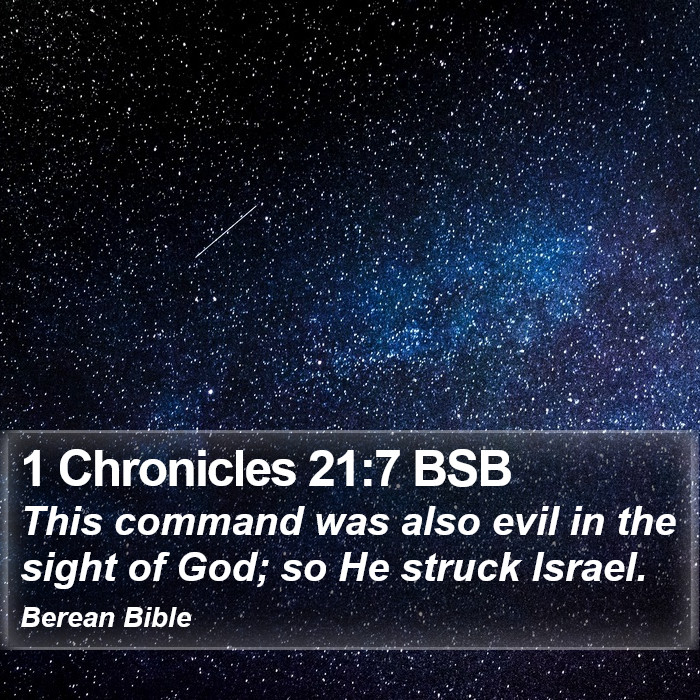 1 Chronicles 21:7 BSB Bible Study