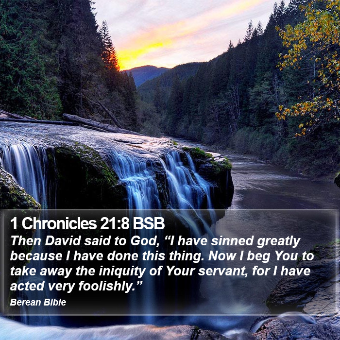 1 Chronicles 21:8 BSB Bible Study