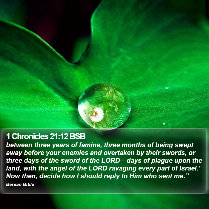 1 Chronicles 21:12 BSB Bible Study