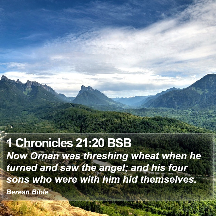 1 Chronicles 21:20 BSB Bible Study