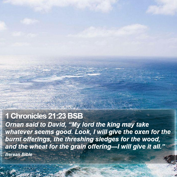 1 Chronicles 21:23 BSB Bible Study