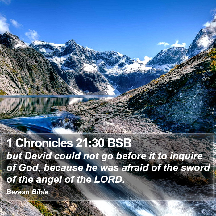 1 Chronicles 21:30 BSB Bible Study