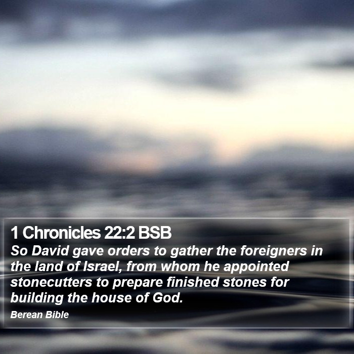 1 Chronicles 22:2 BSB Bible Study