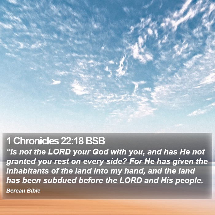 1 Chronicles 22:18 BSB Bible Study