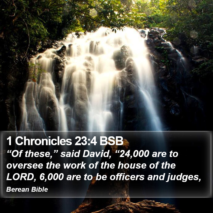 1 Chronicles 23:4 BSB Bible Study