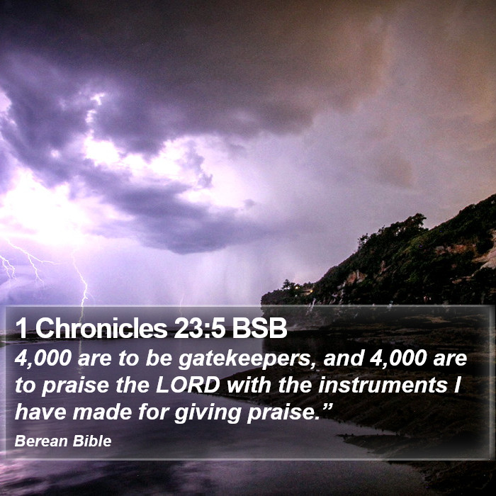 1 Chronicles 23:5 BSB Bible Study