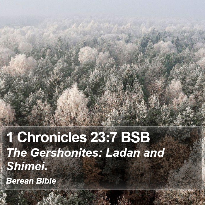 1 Chronicles 23:7 BSB Bible Study