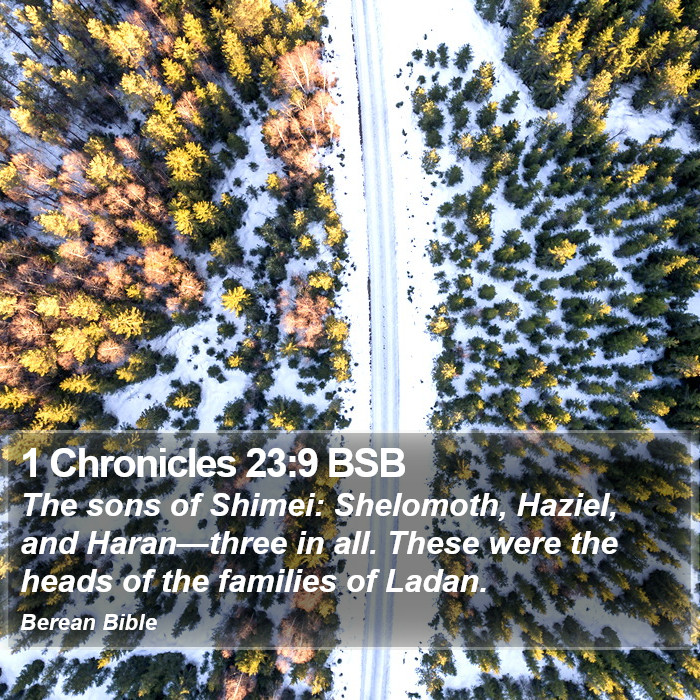 1 Chronicles 23:9 BSB Bible Study