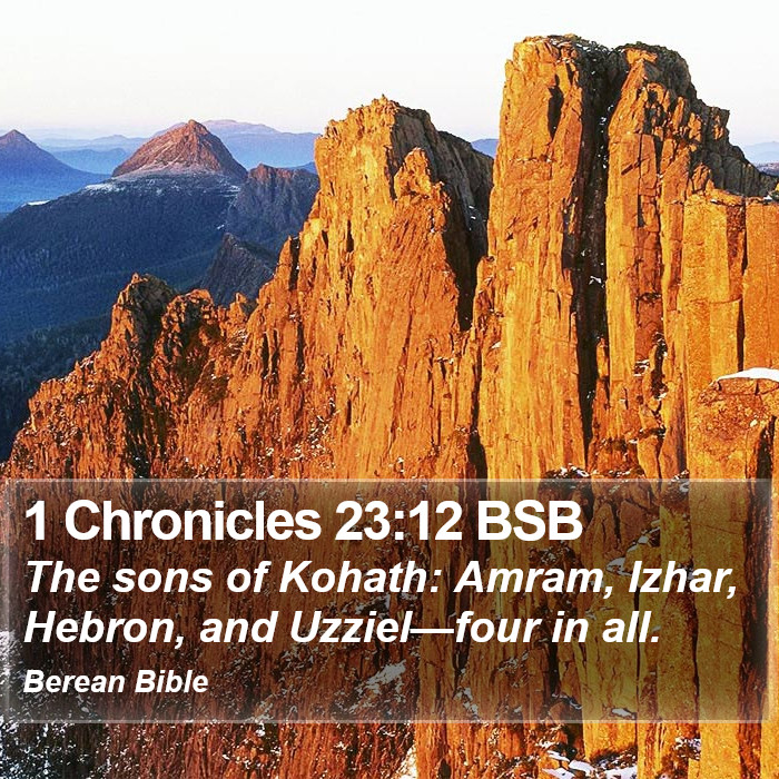 1 Chronicles 23:12 BSB Bible Study