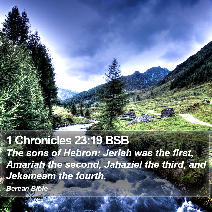 1 Chronicles 23:19 BSB Bible Study